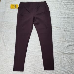 Carhartt Women's Force Fitted Lightweight Utility Leggings Burgundy Size Medium